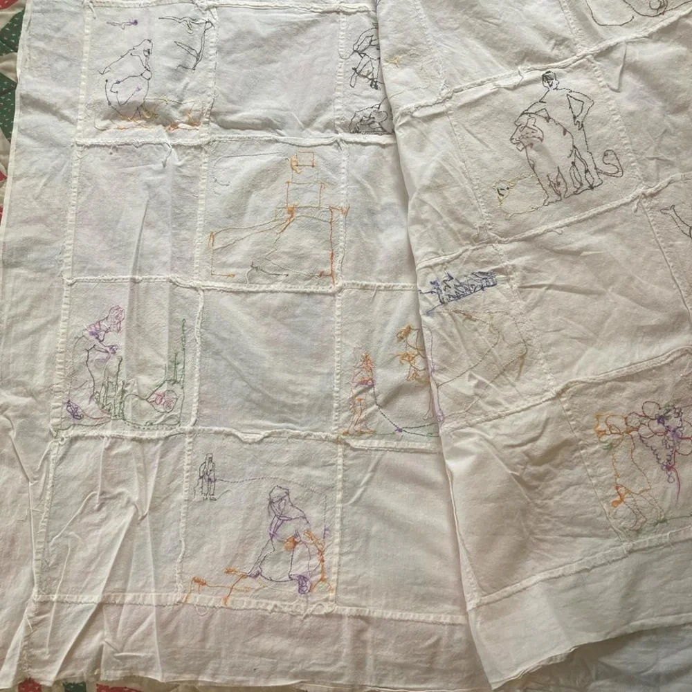 Vintage quilt topper